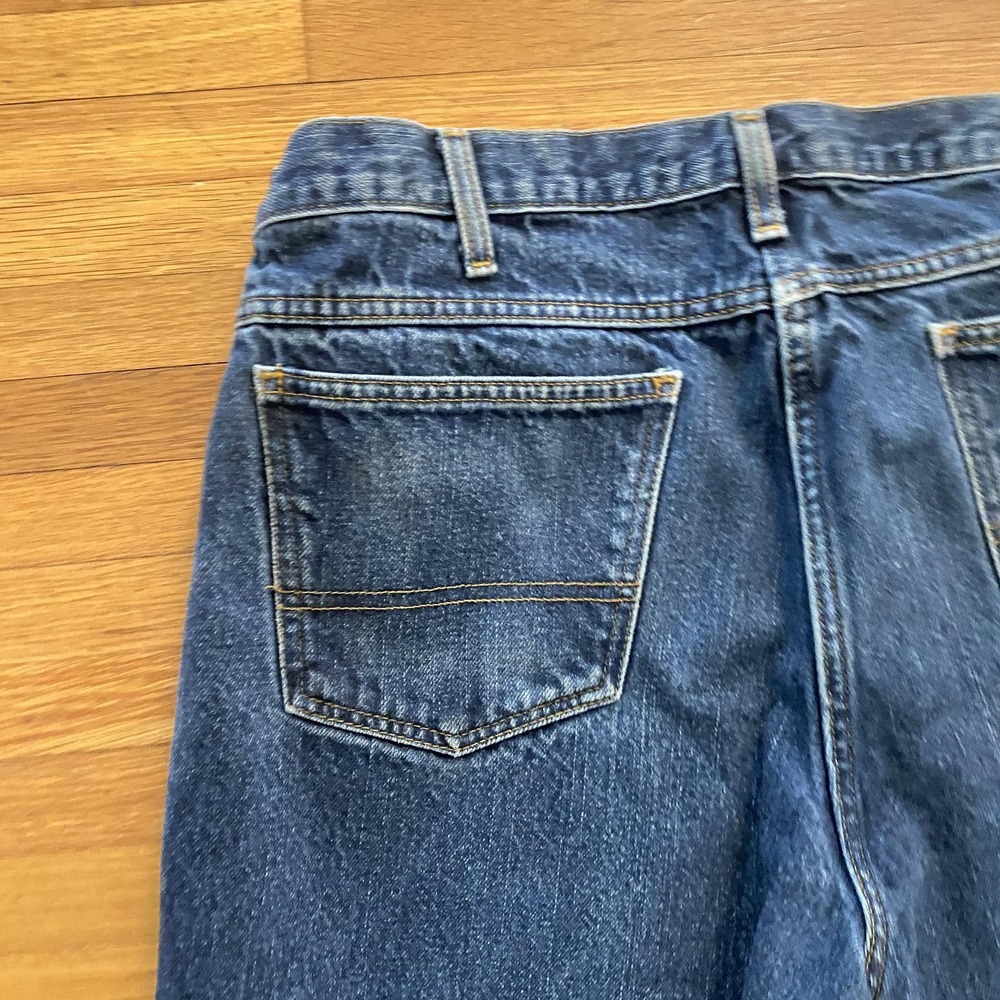Dickies Jeans Mens 38x34 Blue Denim Straight Leg Workwear 5 Pocket Zip Fly Faded - Picture 13 of 15